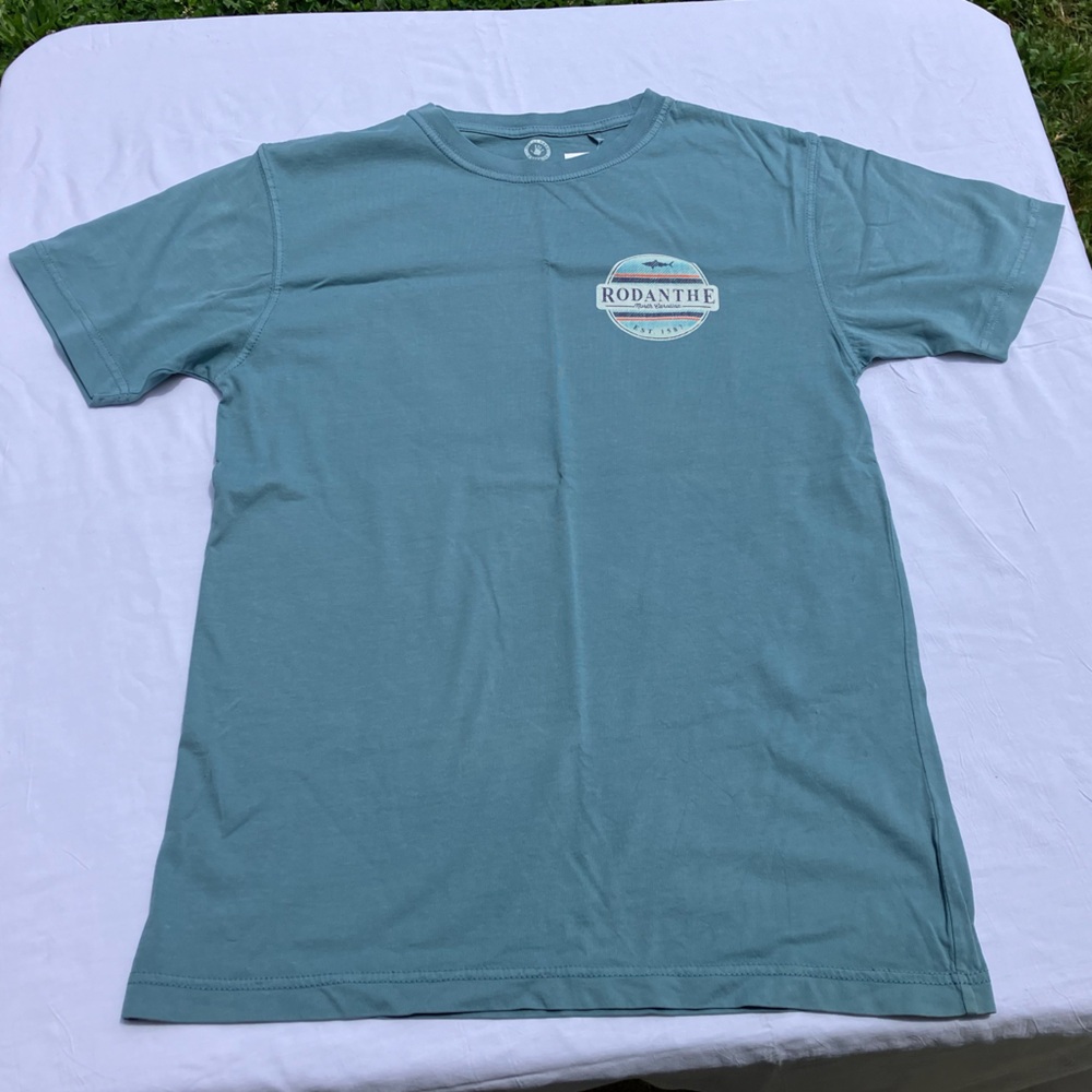 Blue-Green Short Sleeve Crew Tee Rodanthe NC -NWT -Small